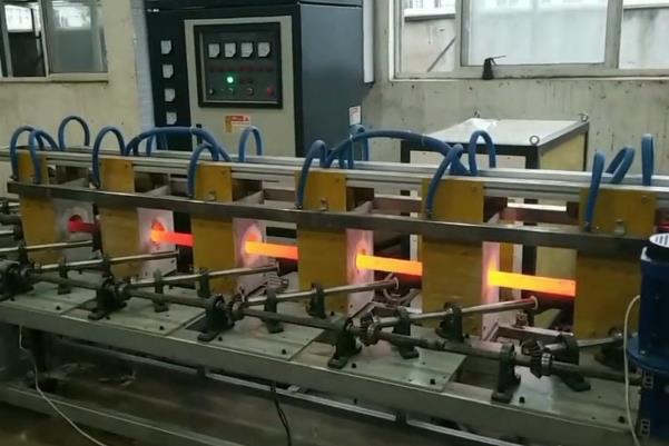 中频圆钢调质生产线实拍 中频91视频黄色下载大全加热设备